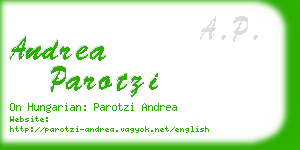 andrea parotzi business card